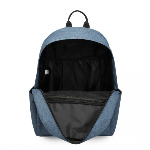 E1930 - Kono Durable Polyester Everyday Backpack With Sleek Design - Navy - BEYRUN