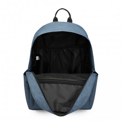 E1930 - Kono Durable Polyester Everyday Backpack With Sleek Design - Navy - BEYRUN