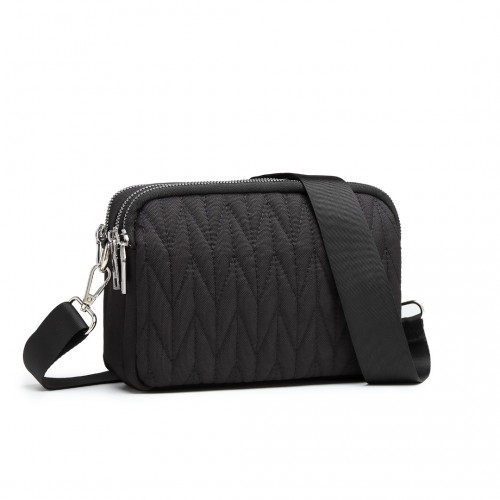 Kono Multi Pocket Waterproof Small Crossbody Bag - Sleek Black, Perfect for Travel & Daily Use - BEYRUN