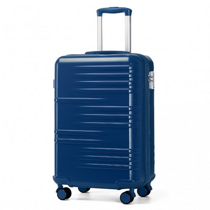 British Traveller 20 Inch Polycarbonate and ABS Hard Shell Suitcase with TSA Lock - Navy | Durable & Stylish - BEYRUN