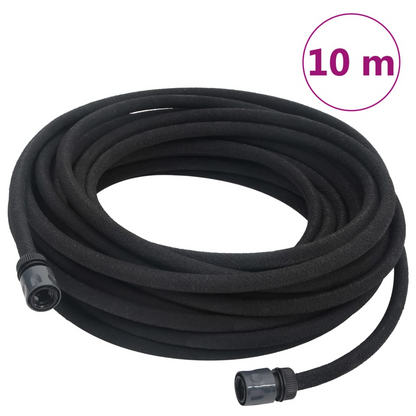 vidaXL 10M Garden Soaker Hose - Premium Rubber, Efficient Irrigation, 0.6" Diameter - Black - BEYRUN