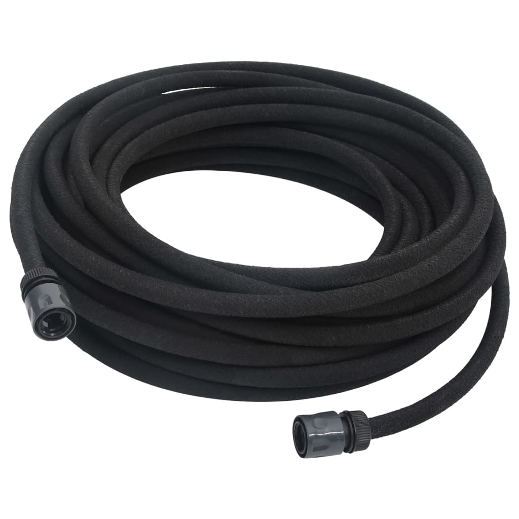 vidaXL 10M Garden Soaker Hose - Premium Rubber, Efficient Irrigation, 0.6" Diameter - Black - BEYRUN