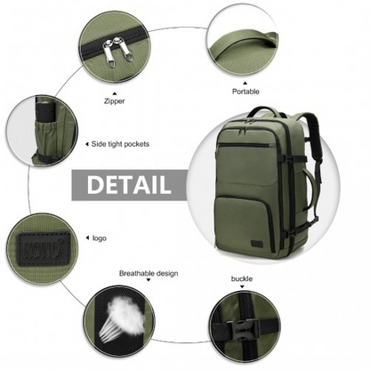 EM2207 - Kono Multifunctional Portable Travel Backpack Cabin Luggage Bag - Green - BEYRUN