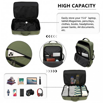 EM2207 - Kono Multifunctional Portable Travel Backpack Cabin Luggage Bag - Green - BEYRUN