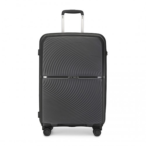 British Traveller 28" Spinner Hard Shell Suitcase with TSA Lock - Black - Ultra-Light & Durable - BEYRUN