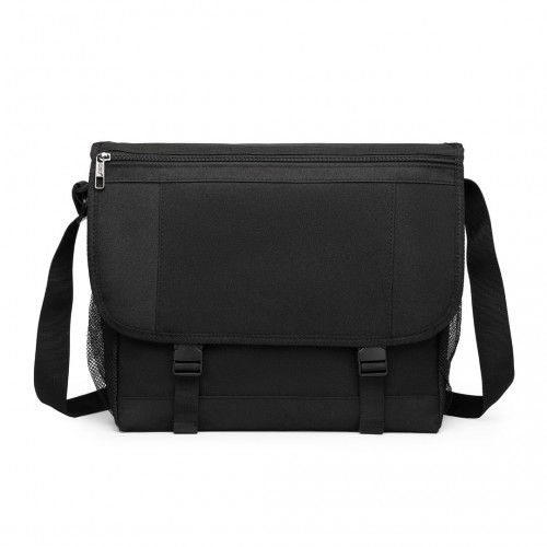 Kono High Security Messenger Bag Satchel Shoulder Bag - Black - 15.6" Laptop Compatible - BEYRUN