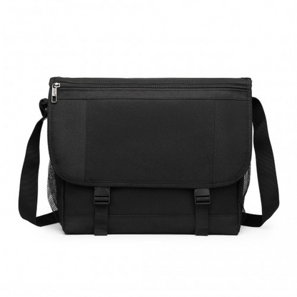 Kono High Security Messenger Bag Satchel Shoulder Bag - Black - 15.6" Laptop Compatible - BEYRUN