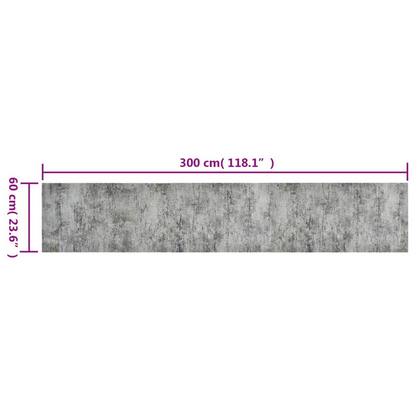 vidaXL Velvet Kitchen Rug Washable Beton Print 60x300 cm - Stylish & Durable Comfort for Your Kitchen - BEYRUN