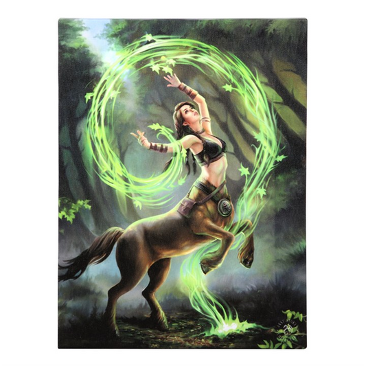 19x25cm Earth Element Sorceress Canvas Plaque by Anne Stokes - BEYRUN