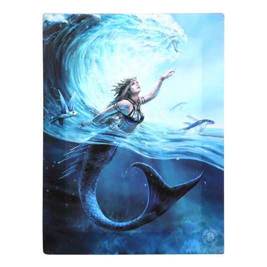 19x25cm Water Element Sorceress Canvas Plaque by Anne Stokes - BEYRUN