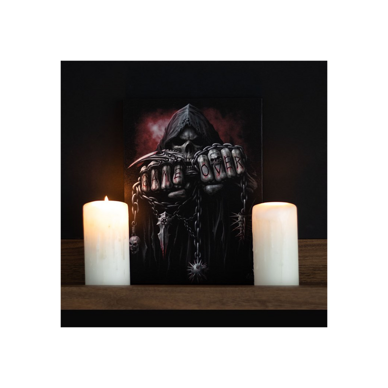 19x25cm Game Over Canvas Plaque by Spiral Direct - BEYRUN