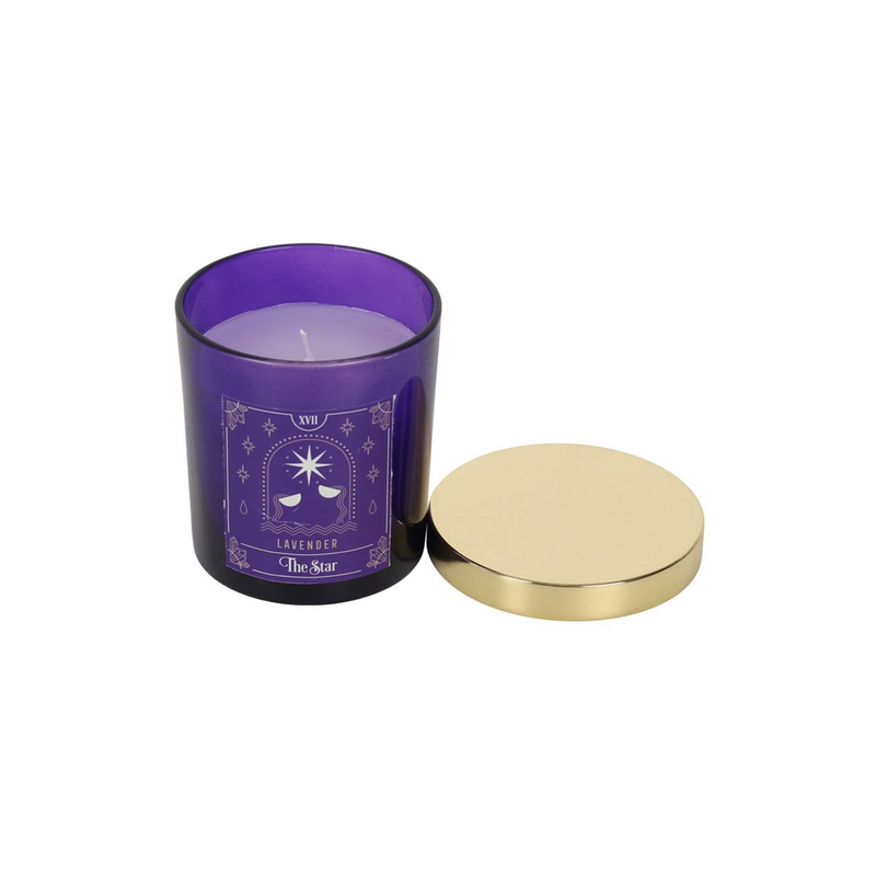 The Star Lavender Tarot Candle - Mystical and Aromatic | 25 Hours Burn Time - BEYRUN