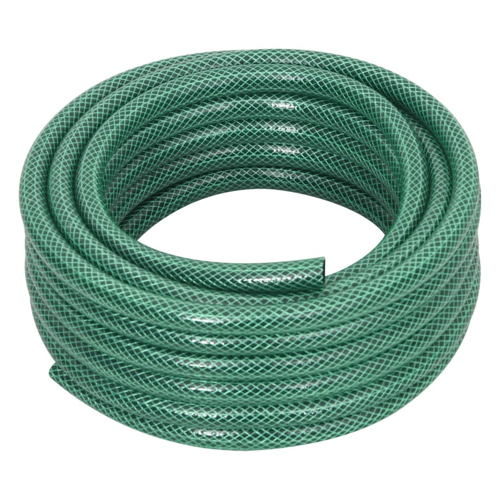 vidaXL 20m Green Garden Hose with 4-Piece Fitting Set - Durable PVC, 0.5" Inner Diameter for Efficient Irrigation - BEYRUN