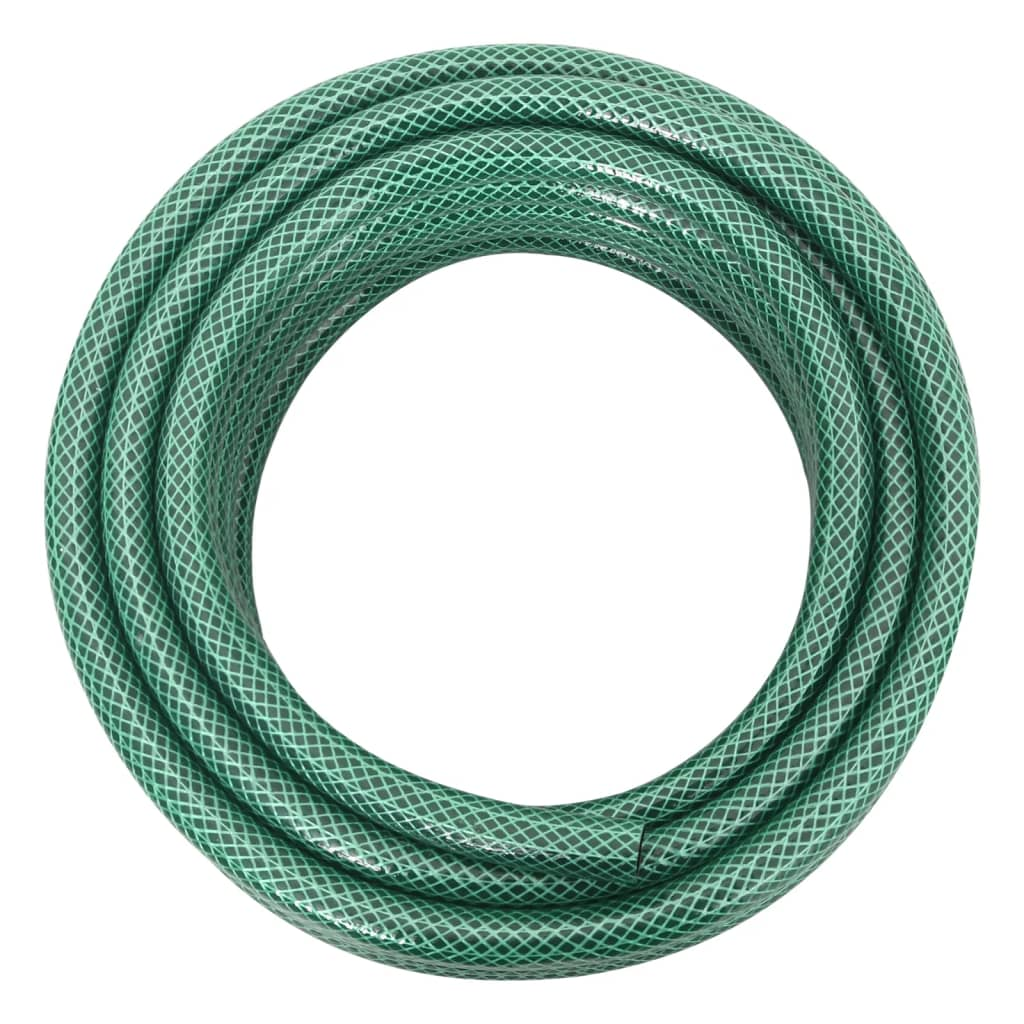 vidaXL 20m Green Garden Hose with 4-Piece Fitting Set - Durable PVC, 0.5" Inner Diameter for Efficient Irrigation - BEYRUN