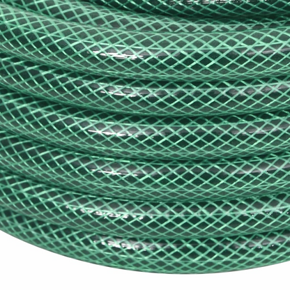 vidaXL 20m Green Garden Hose with 4-Piece Fitting Set - Durable PVC, 0.5" Inner Diameter for Efficient Irrigation - BEYRUN