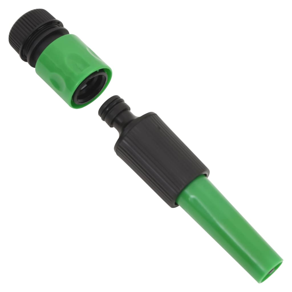 vidaXL 20m Green Garden Hose with 4-Piece Fitting Set - Durable PVC, 0.5" Inner Diameter for Efficient Irrigation - BEYRUN