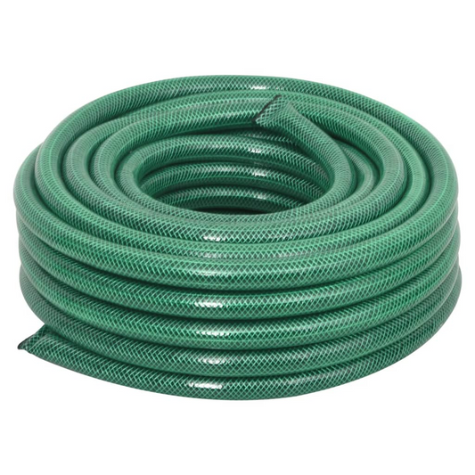 vidaXL 50m Garden Hose - Durable PVC, UV Resistant, 0.75" Inner Diameter, 3-Layer Reinforced Fabric, Green - BEYRUN