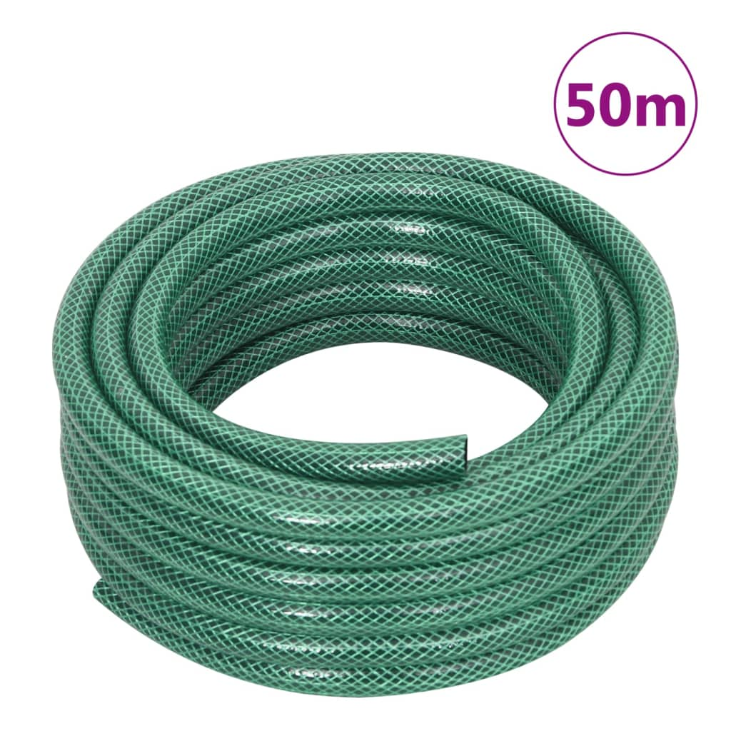 vidaXL Durable 50m Green Garden Hose, 0.5" PVC - Heavy-Duty Irrigation Hose for Efficient Watering - BEYRUN