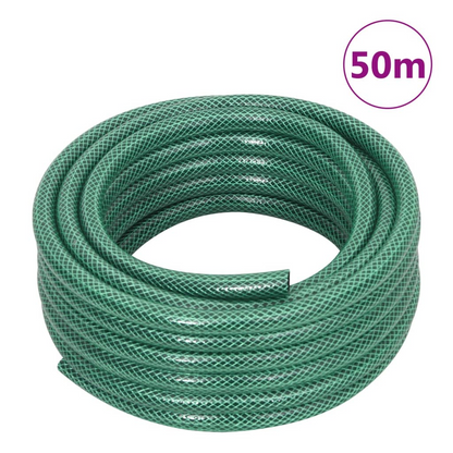 vidaXL Durable 50m Green Garden Hose, 0.5" PVC - Heavy-Duty Irrigation Hose for Efficient Watering - BEYRUN