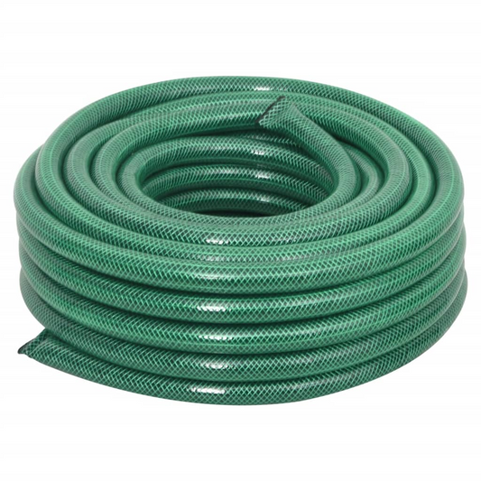 vidaXL Durable Green Garden Hose - 0.75" 10 m - PVC, Weather & UV Resistant, Flexible and Easy to Store - BEYRUN