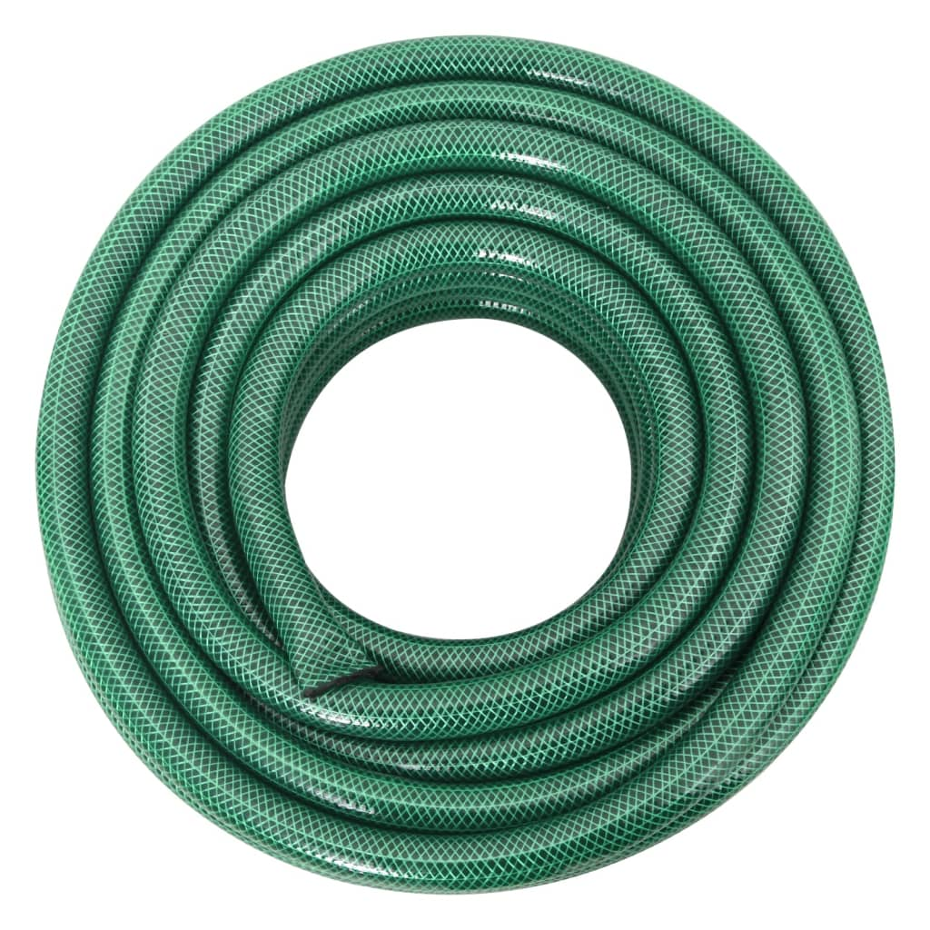 Durable vidaXL Garden Hose with Fitting Set - 50m Green, 0.75" Diameter, Long-lasting PVC Construction - BEYRUN