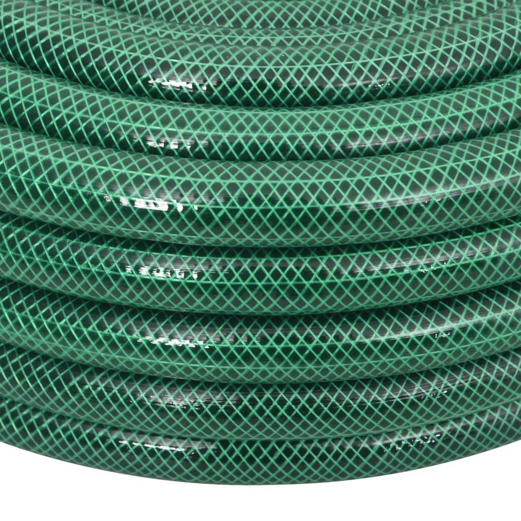 Durable vidaXL Garden Hose with Fitting Set - 50m Green, 0.75" Diameter, Long-lasting PVC Construction - BEYRUN