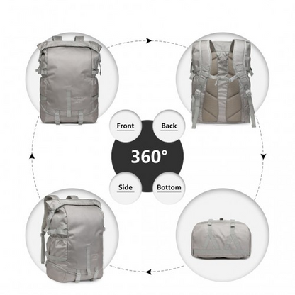 EQ2302 - Kono Large Capacity Basketball Sports Fitness Backpack - Grey - BEYRUN