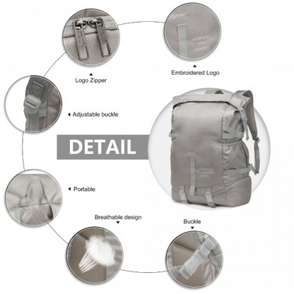 EQ2302 - Kono Large Capacity Basketball Sports Fitness Backpack - Grey - BEYRUN