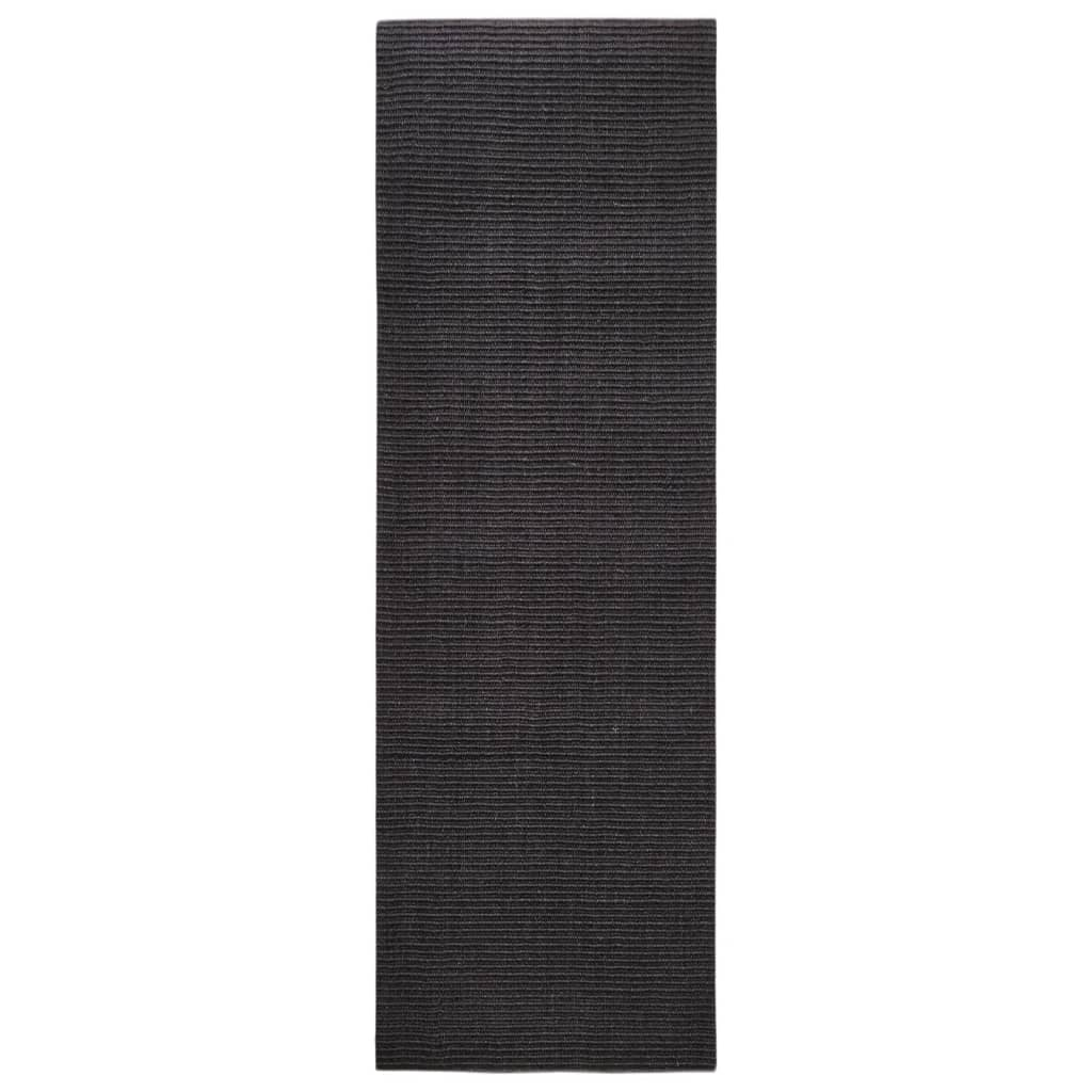 vidaXL Black Sisal Rug for Cat Scratching Post - Durable & Non-slip - 80x250 cm | Perfect Cat Mat - BEYRUN