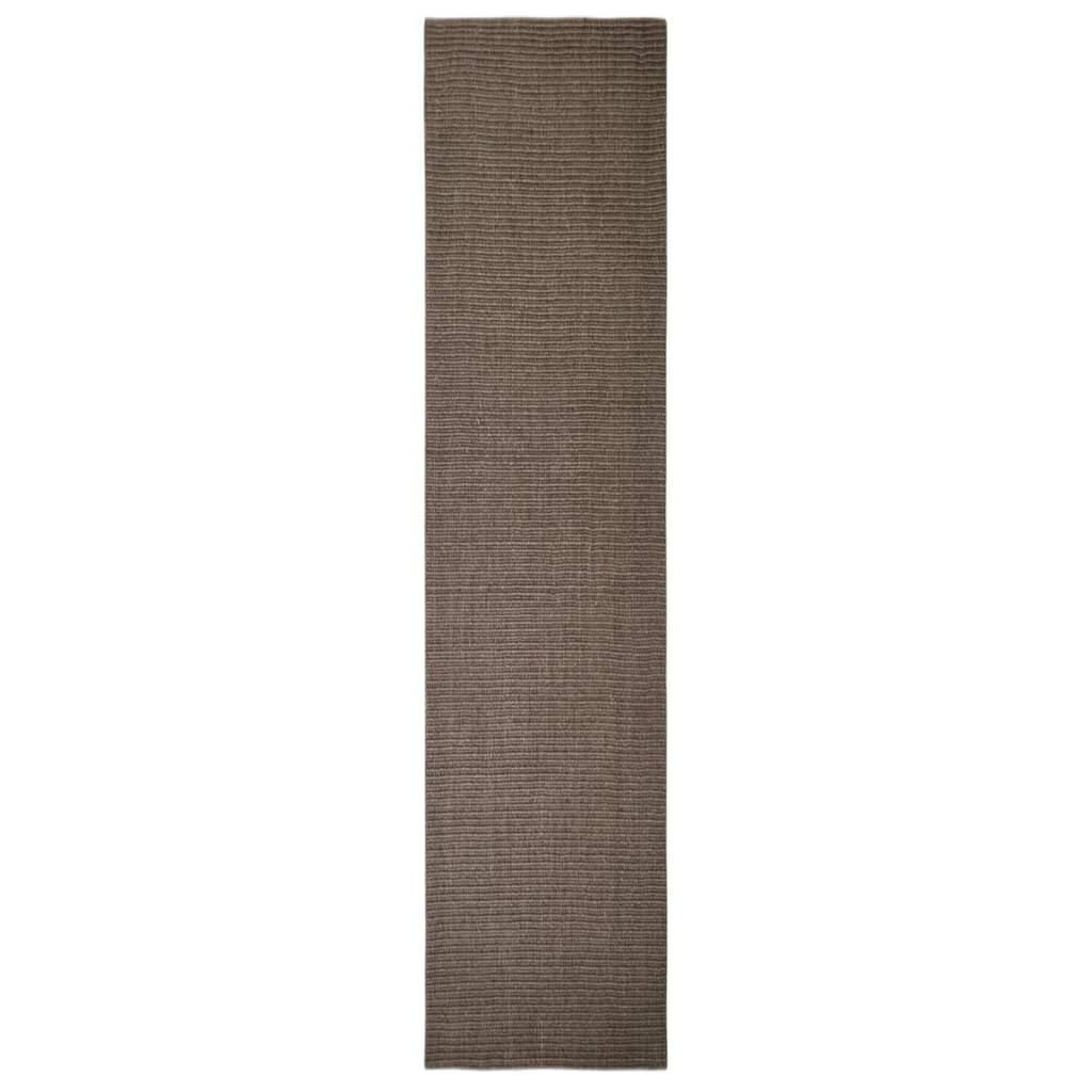 vidaXL Durable Brown Sisal Cat Scratching Rug - 80x350 cm | Anti-slip | Eco-Friendly - BEYRUN