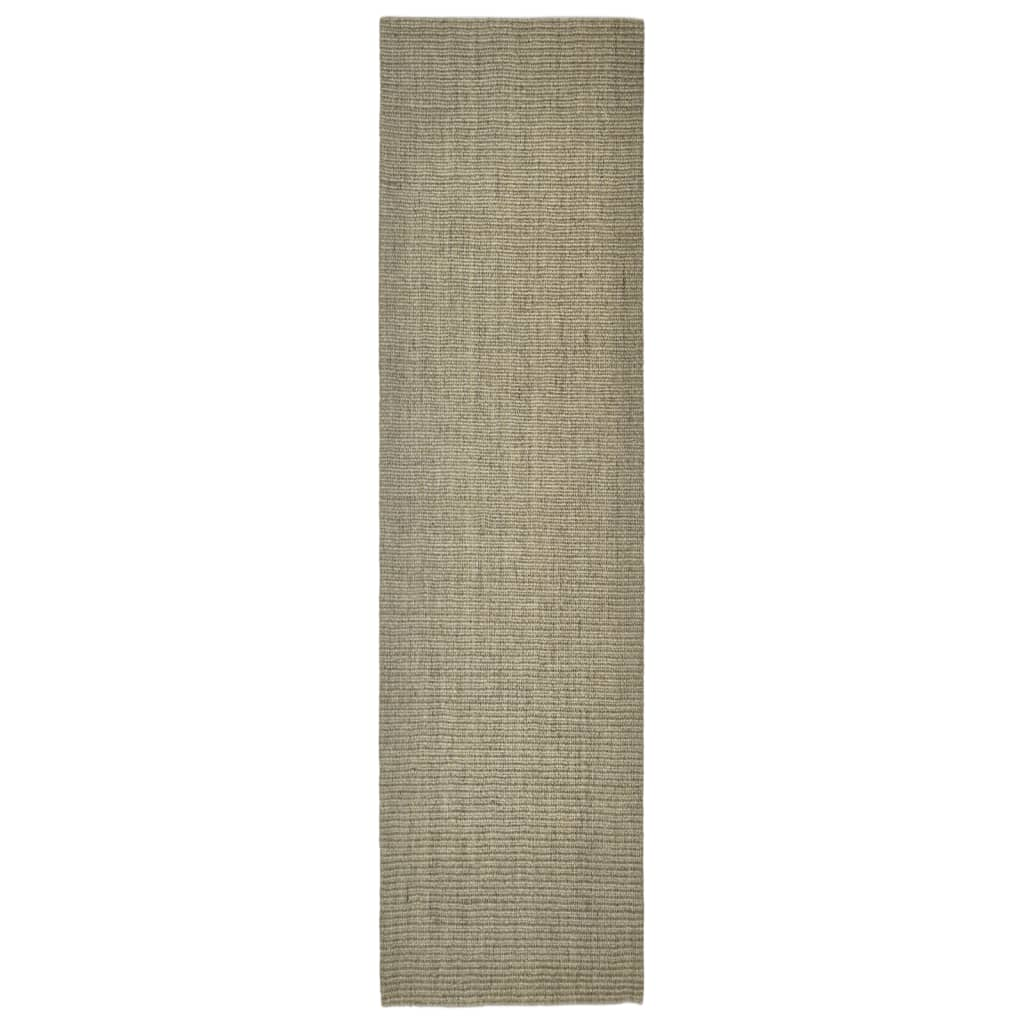 Durable vidaXL Sisal Rug for Cat Scratching Post - Anti-Slip Taupe Mat, 80x300 cm - Perfect for Indoor Use - BEYRUN