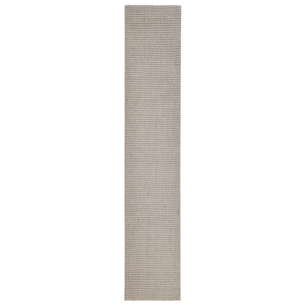 vidaXL Sisal Rug for Scratching Post - Durable Cat Scratch Mat, Anti-Slip, 66x350 cm, Sand Color - BEYRUN