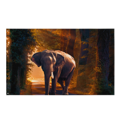 Elephant Flag Tapestry Wall Hanging | Durable Polyester | Versatile Decor for Any Room - BEYRUN