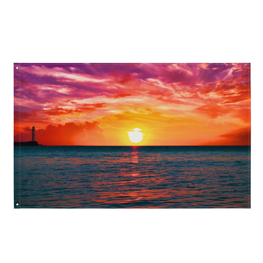 Glimmering Sunrise Flag Tapestry Wall Hanging - Versatile Decor - BEYRUN