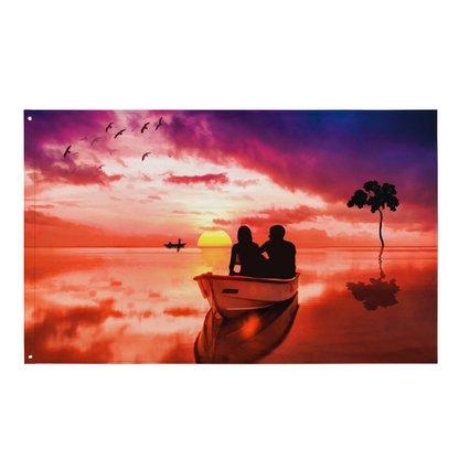 Couple Love Boat Flag - Versatile & Durable Décor for Living Spaces - BEYRUN