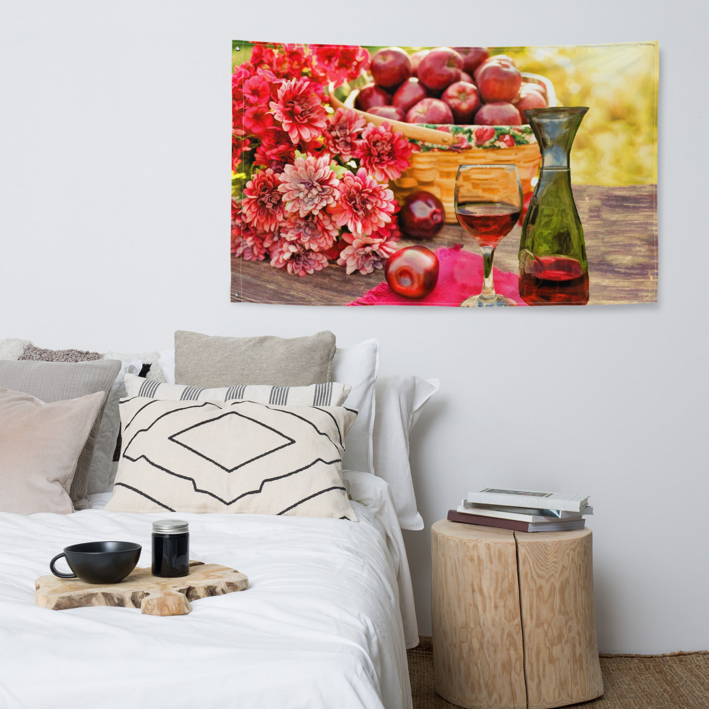 Apples and Wine Flag - Durable, Beautiful Interior Decor for Your Home - BEYRUN