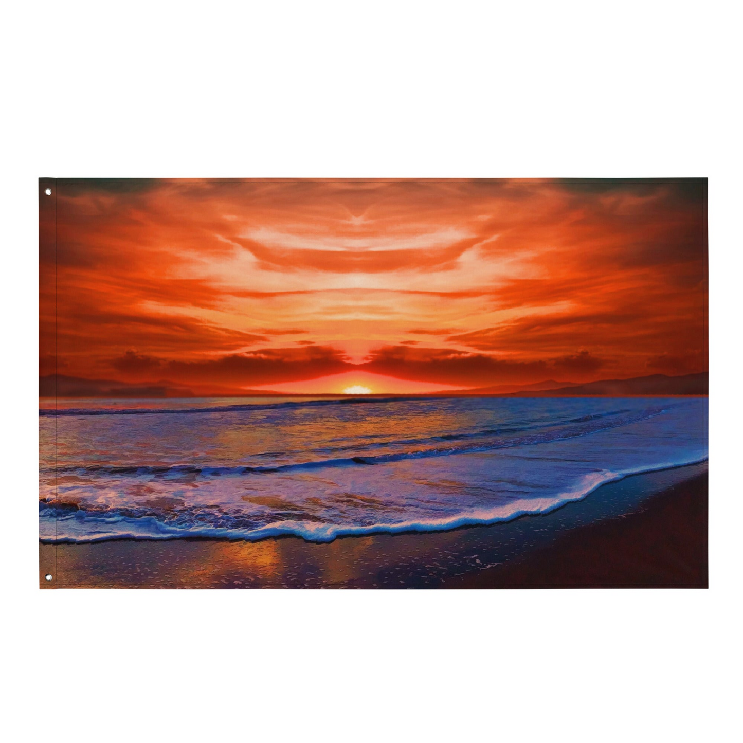 Beach Sunrise Flag - Durable Polyester - Versatile Tapestry & Wall Hanging Décor - BEYRUN