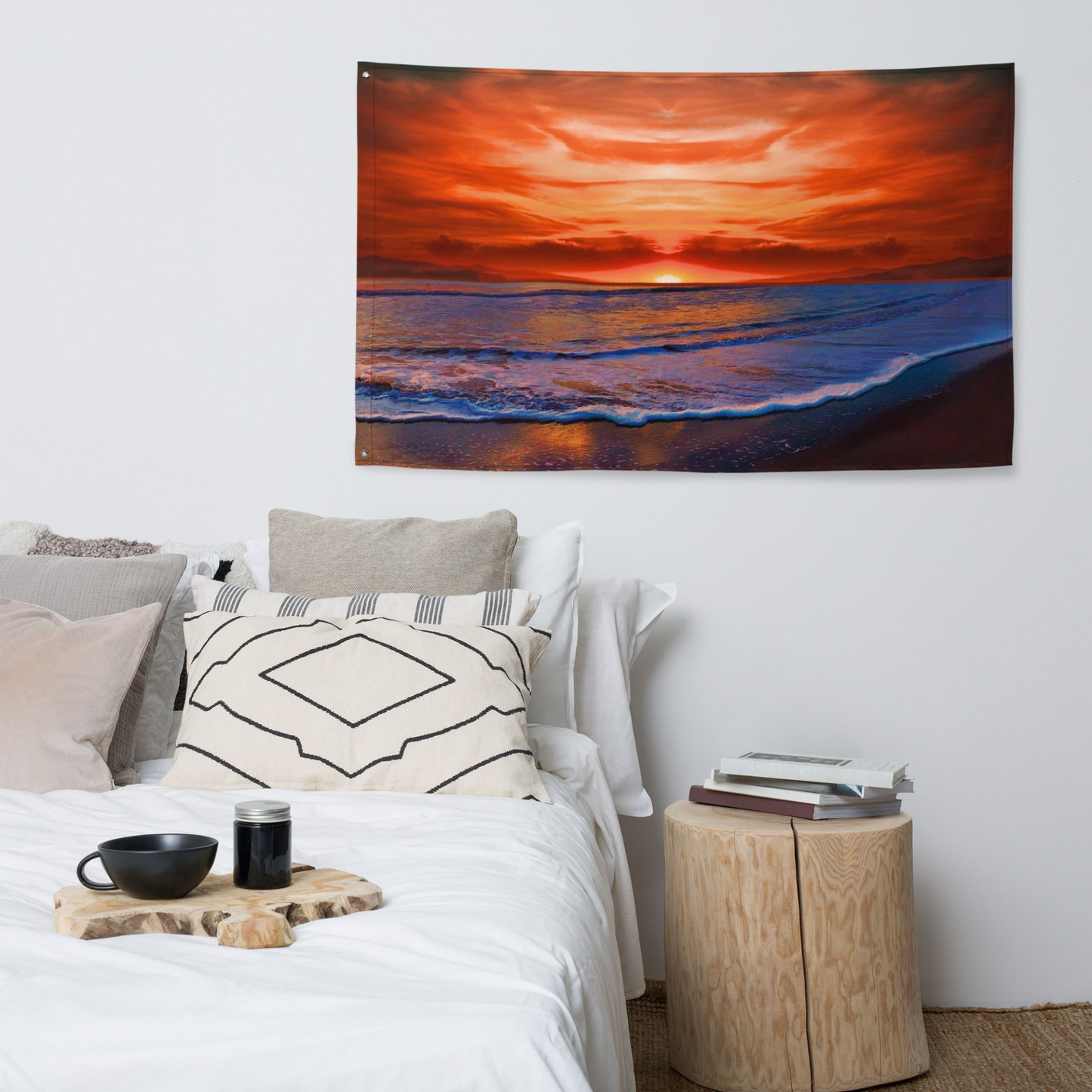 Beach Sunrise Flag - Durable Polyester - Versatile Tapestry & Wall Hanging Décor - BEYRUN