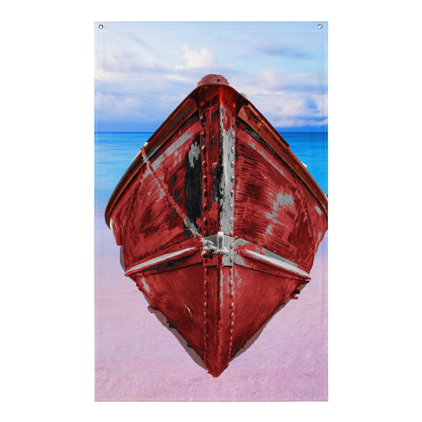 Red Boat Flag - Versatile & Durable Polyester Decor for Your Home - BEYRUN