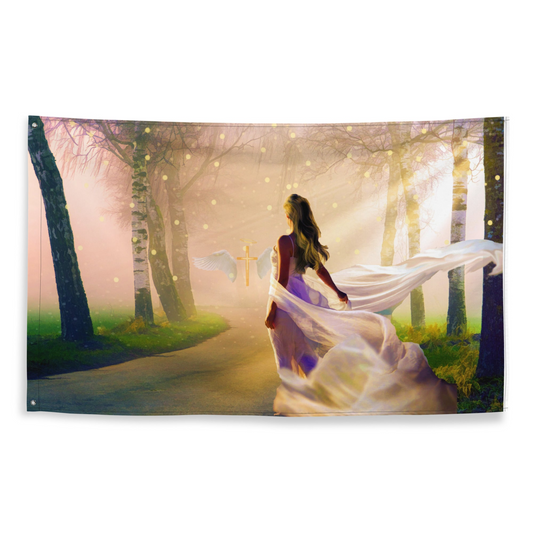 Angel In Love Painting Flag Tapestry | Elegant Home Decor - BEYRUN