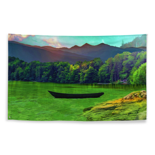 Lake Painting Flag Tapestry - Elevate Your Home Decor with Nature's Beauty - BEYRUN