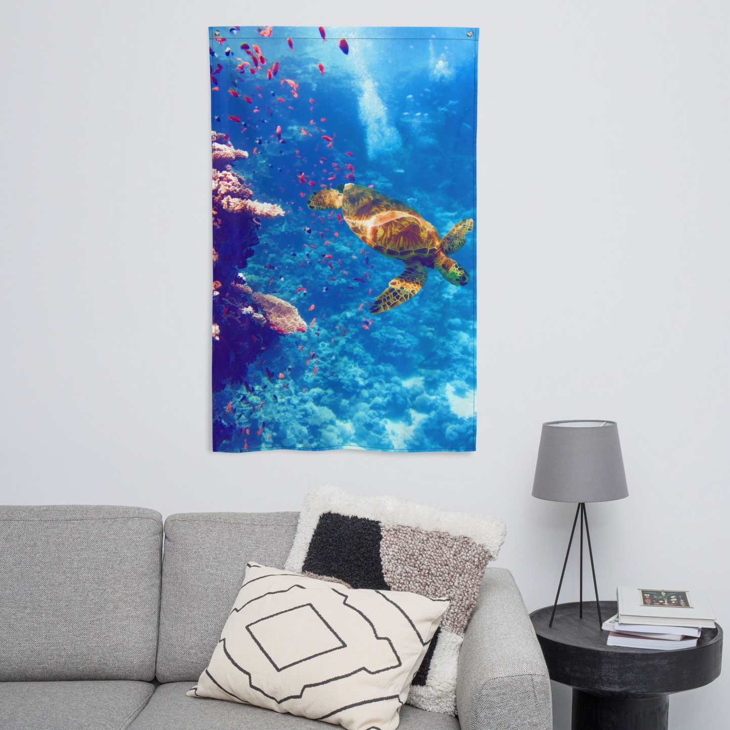 Sea Turtle Artwork Painting Flag Tapestry - Durable & Beautiful Home Decor - BEYRUN