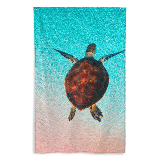 Sea Turtle Wall Art Painting Flag Tapestry | High-Quality Polyester Fabric for Home Decor - BEYRUN