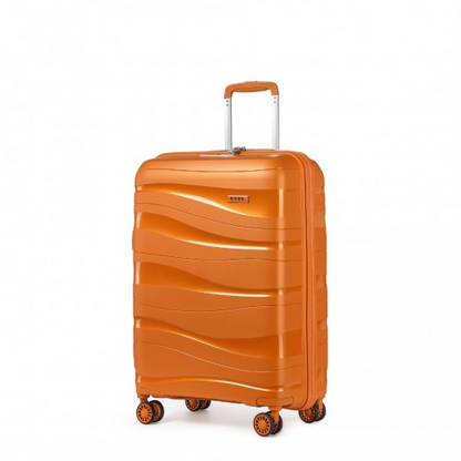 Kono 20" Lightweight Polypropylene Hard Shell Suitcase with TSA Lock - Orange | Durable & Stylish Travel Luggage - BEYRUN