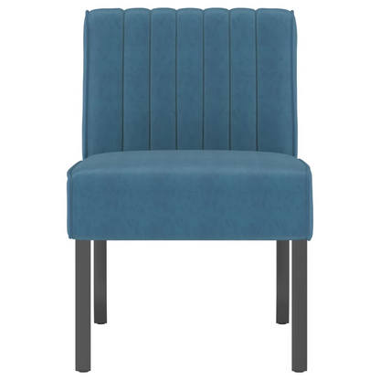 vidaXL Blue Velvet Slipper Chair - Luxurious & Comfortable Accent Chair for Modern Living Spaces - BEYRUN