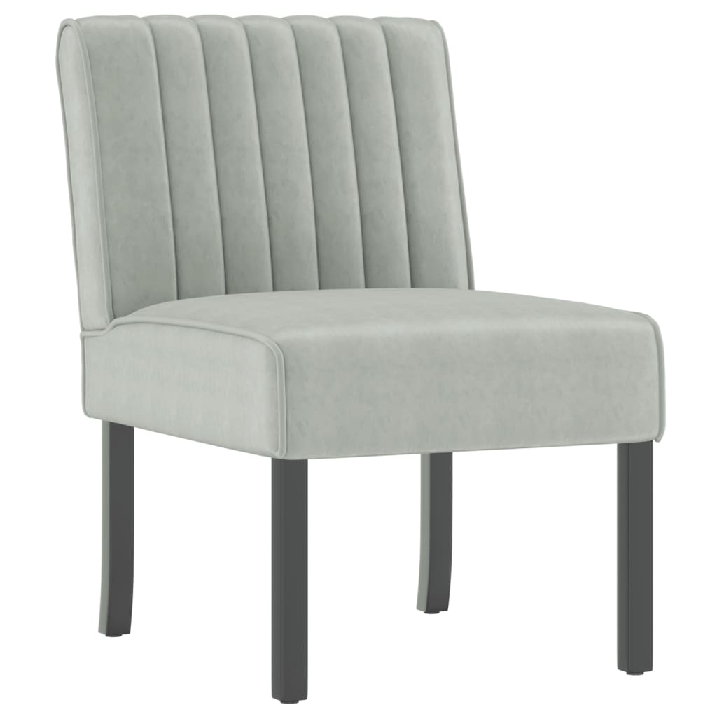 vidaXL Slipper Chair in Light Grey Velvet - Elegant & Comfortable Lounge Seating - BEYRUN