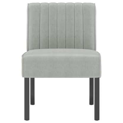 vidaXL Slipper Chair in Light Grey Velvet - Elegant & Comfortable Lounge Seating - BEYRUN