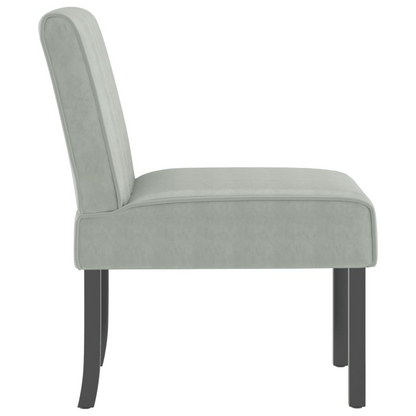 vidaXL Slipper Chair in Light Grey Velvet - Elegant & Comfortable Lounge Seating - BEYRUN