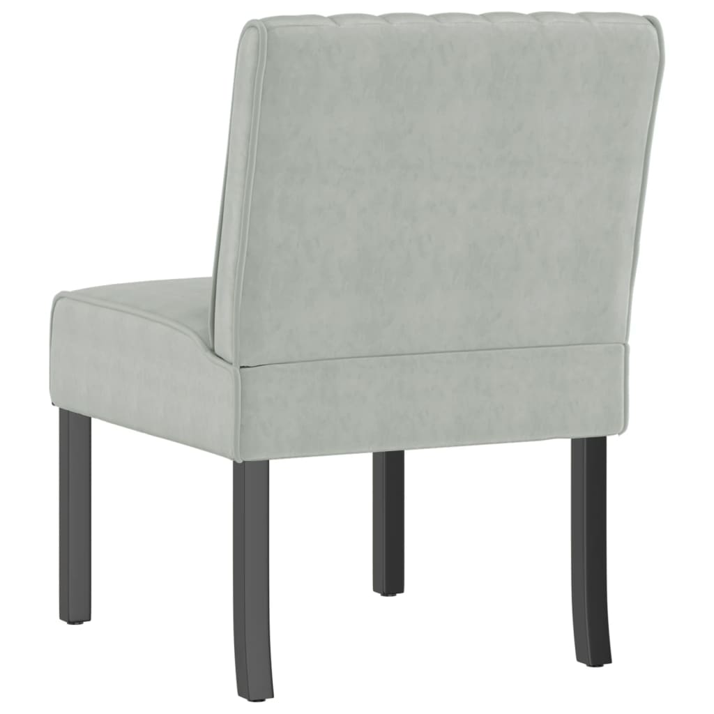 vidaXL Slipper Chair in Light Grey Velvet - Elegant & Comfortable Lounge Seating - BEYRUN