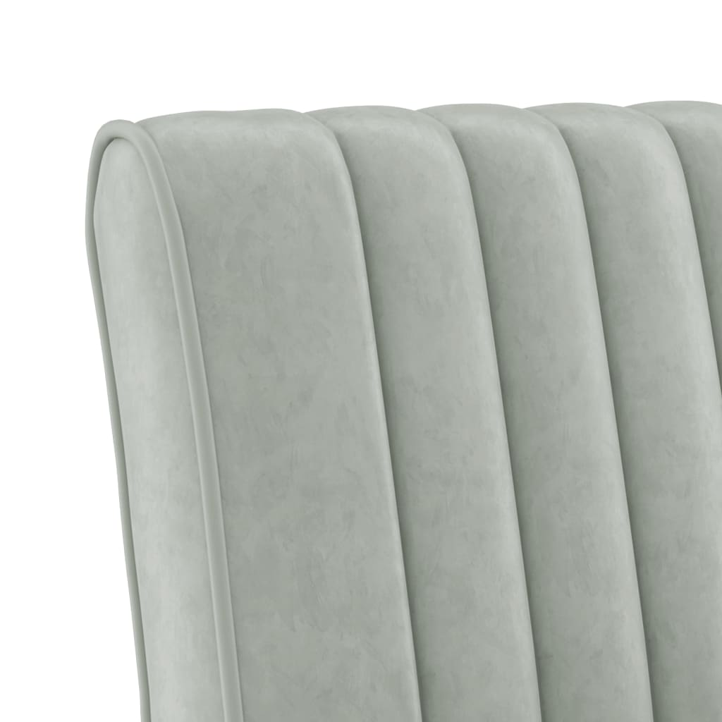 vidaXL Slipper Chair in Light Grey Velvet - Elegant & Comfortable Lounge Seating - BEYRUN